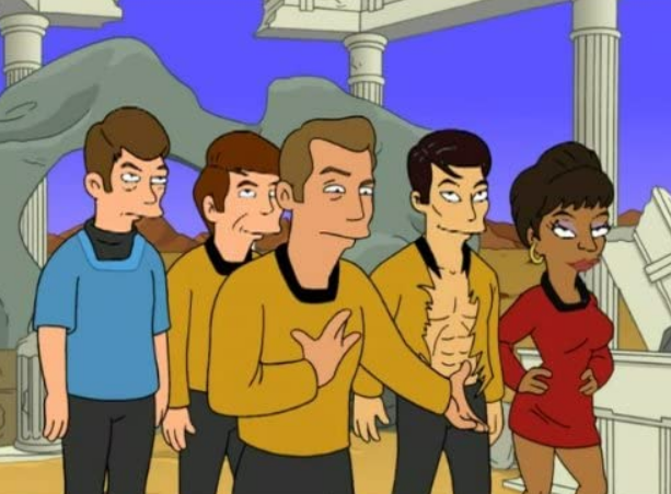 The Star Trek cast in Futurama 